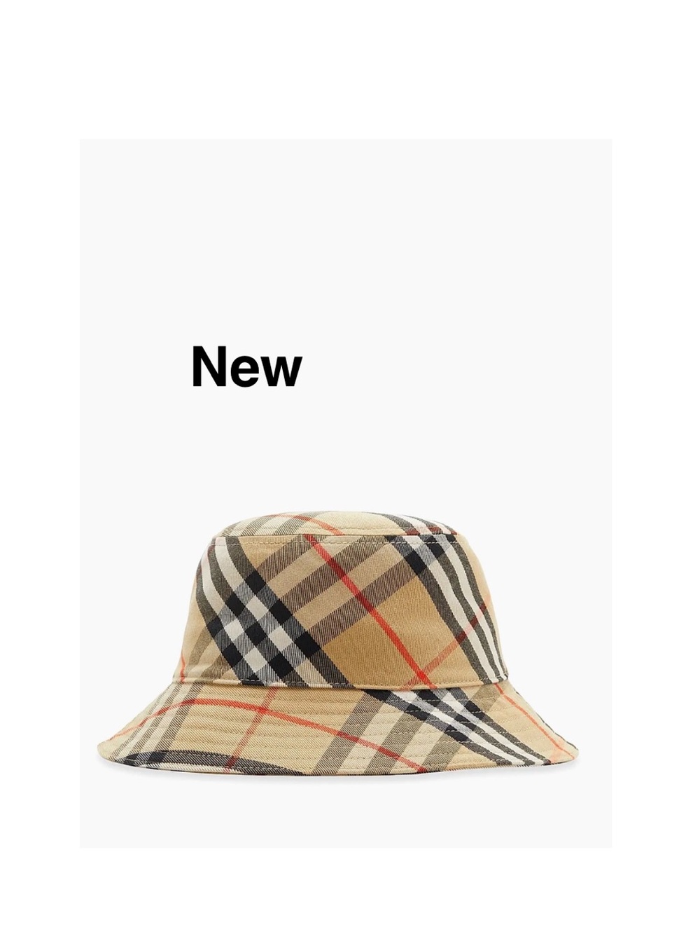 New fashion Burberry Check Twill Bucket Hat with tags NOT AUTHENTIC
⭐️⭐️⭐️
